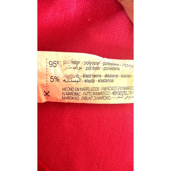 Zara Small Bright Pink Bodycon Dress Sleeveless Scoop Neck Midi Polyester Blend - Picture 5 of 14